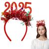 Повязка на голову в канун Нового года 2025 года - Рождественская повязка на голову - Праздничная вечеринка, нарядная повязка на голову, украшения в виде звезд - Празднование Нового года