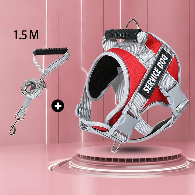 Шлейка для собак, жилет для лабрадора-ретривера, нагрудная одежда, веревка для средней и большой собаки, светоотражающая регулируемая одежда для прогулок на открытом воздухе, товары для домашних животных