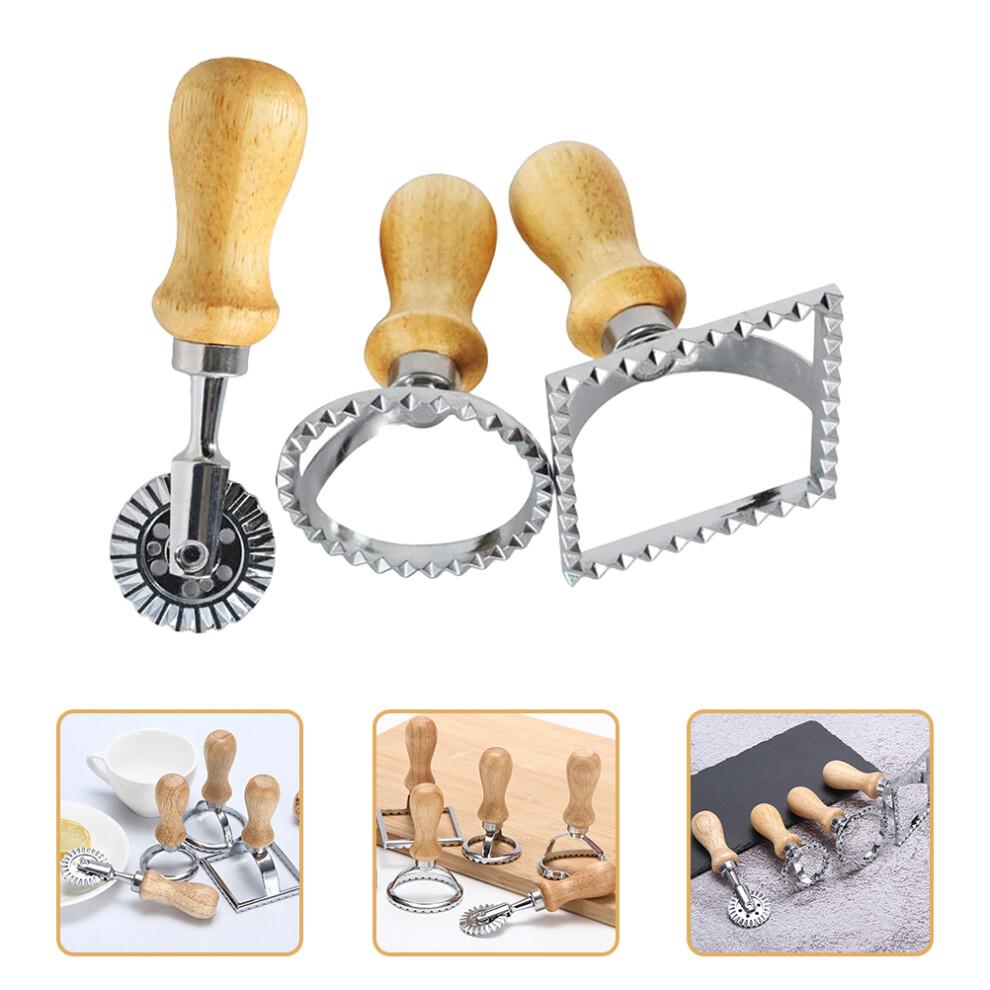 Silver Zinc Alloy Dumpling Maker Pasta Tools For Baking 3pcs