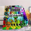 1PC Colorful Creatures Custom Name Patterned Flannel Blanket Suitable For All Seasons For Home Decor Warmth And Comfort Gifts Holiday Present