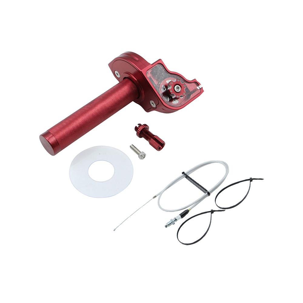 22mm CNC Aluminum Quick Twist Throttle Grip with Cable Motorcycle Accelerator Handlebar for Dirt Pit Bike ATV Quad