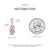 Girl Cute Pink Unicorn Baby Pendants Metal Original Beads Fit Charms Bangle Pendant Accessory Gifts Ideal for Elegant Fashion Beautiful Lovely