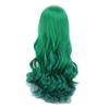 Talos Natural Hairpiece Women Gradient Green Long Curly Wig Fluffy for Cosplay Party