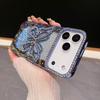 Применимо к чехлу для мобильного телефона iPhone17PROMAX блестящий трехмерный стразы большая бабочка Apple 16 гальваническое покрытие противоударный мягкий чехол