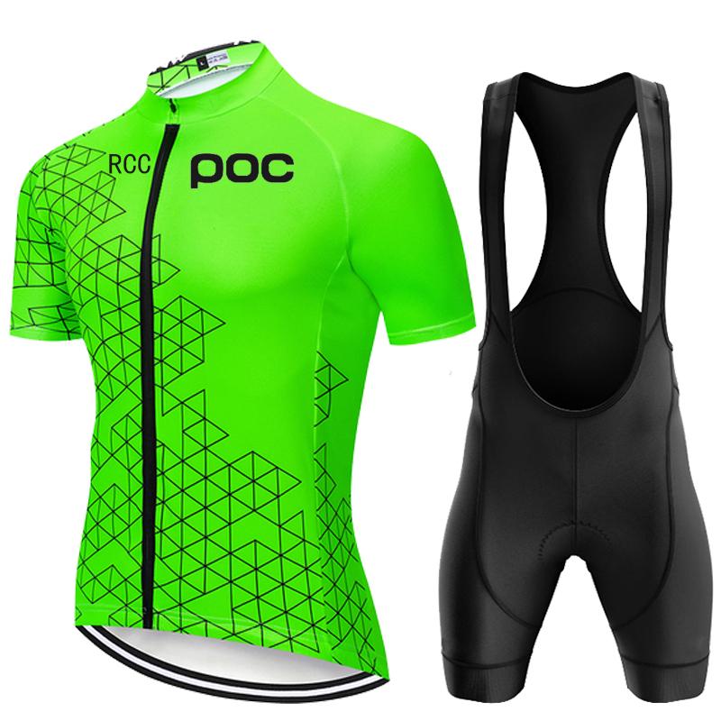 Rcc Poc Cycling Jersey Set Zomer Heren Fietskleding Mountainbike Kleding Mtb Fiets Rijkleding Fietspak