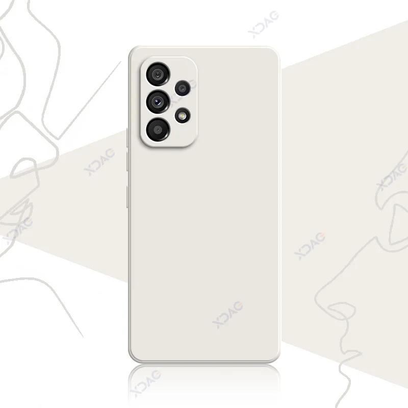 Официальный мягкий чехол для Samsung Galaxy A13 A23 A33 A53 A73 SamsungA33 SamsungA53 SamsungA73 квадратный жидкий силиконовый чехол