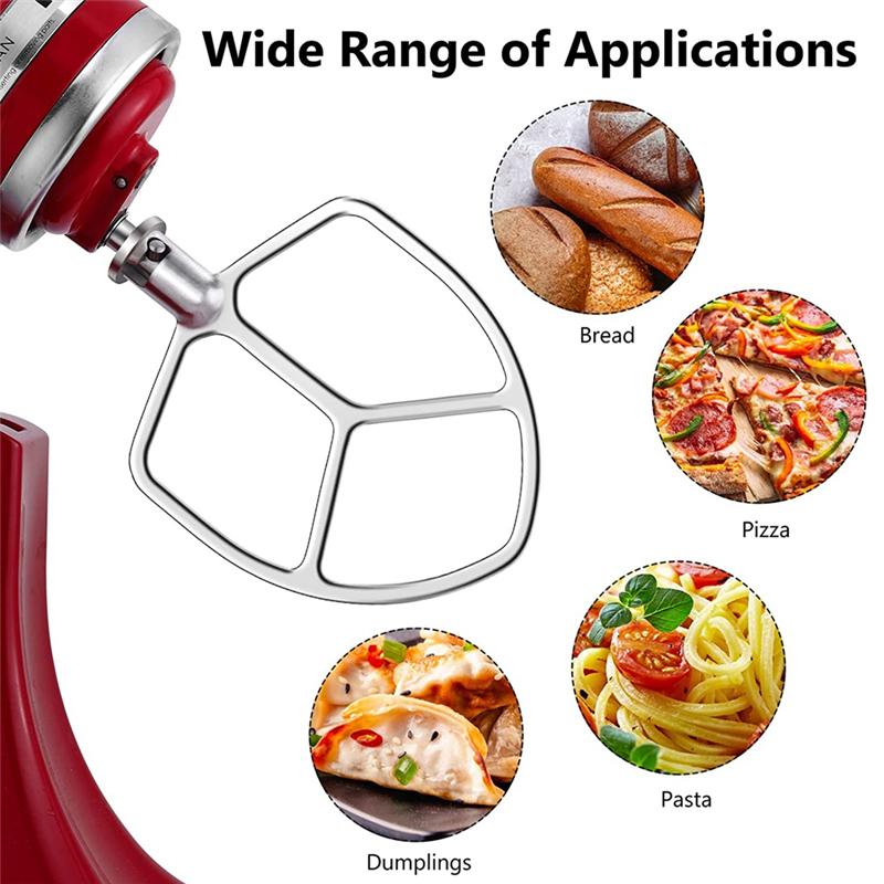 Paddle Attachment for Kitchenaid Stand Mixers 5 Quart Lift and 6 Quart, Flex Edge Beater, Dishwasher Safe