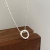 Round Bead Chain Irregular Ring Necklace Cold and Fashionable New Style Clavicle Chain for Women