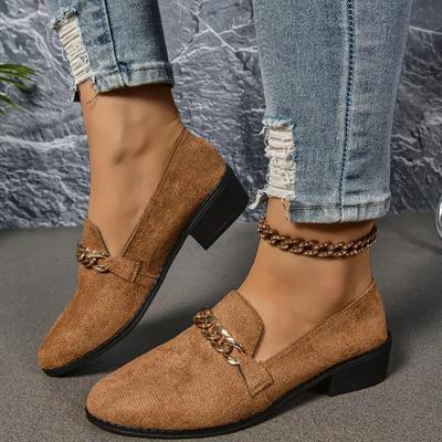 Модная повседневная женская обувь 2024 Женские туфли-лодочки на высоком каблуке Модные туфли с металлической отделкой Женские туфли с новым острым носком Большие размеры Женские каблуки