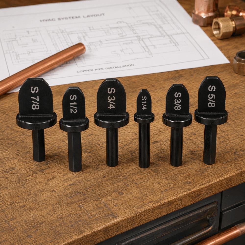 6pcs Bearing Steel Tube Expander Bit Triangle Shank Swaging Drill Bit Set For Air Conditioner