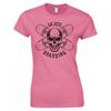 Skateboarding Skull And Cross Boards Ladies Skinny Fit TShirt