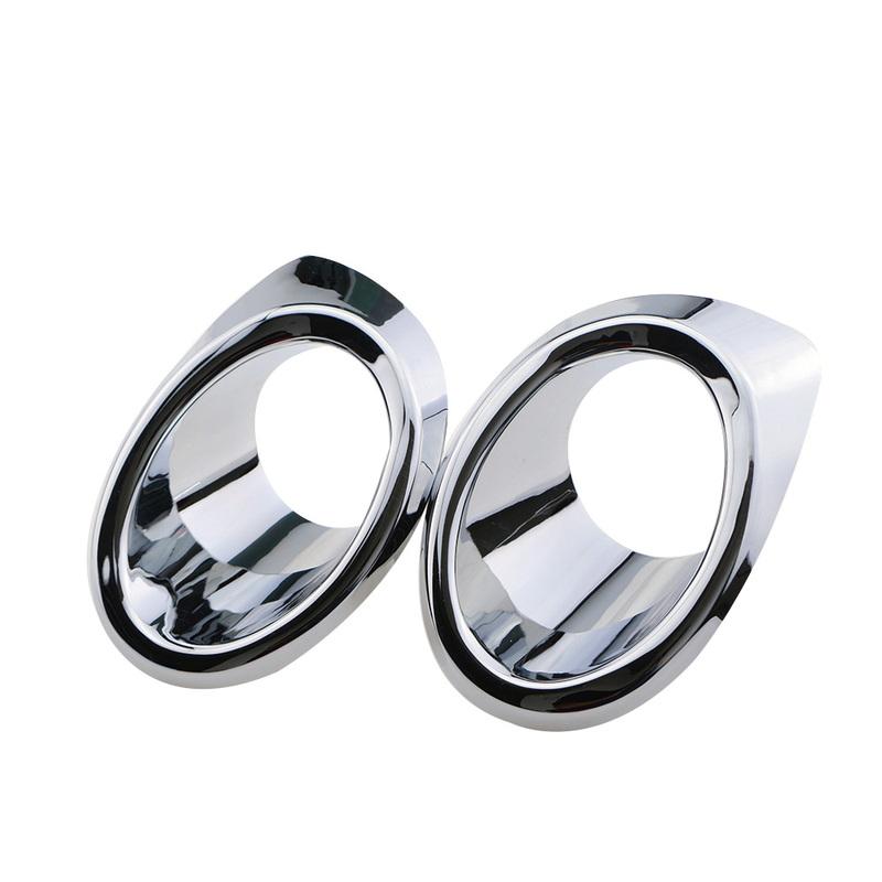 2Pcs/Set ABS Chrome Front Fog Lights Cover Fog Lamp Frame Sequins Trim Decoration for Peugeot 3008 2014-2016 Accessories