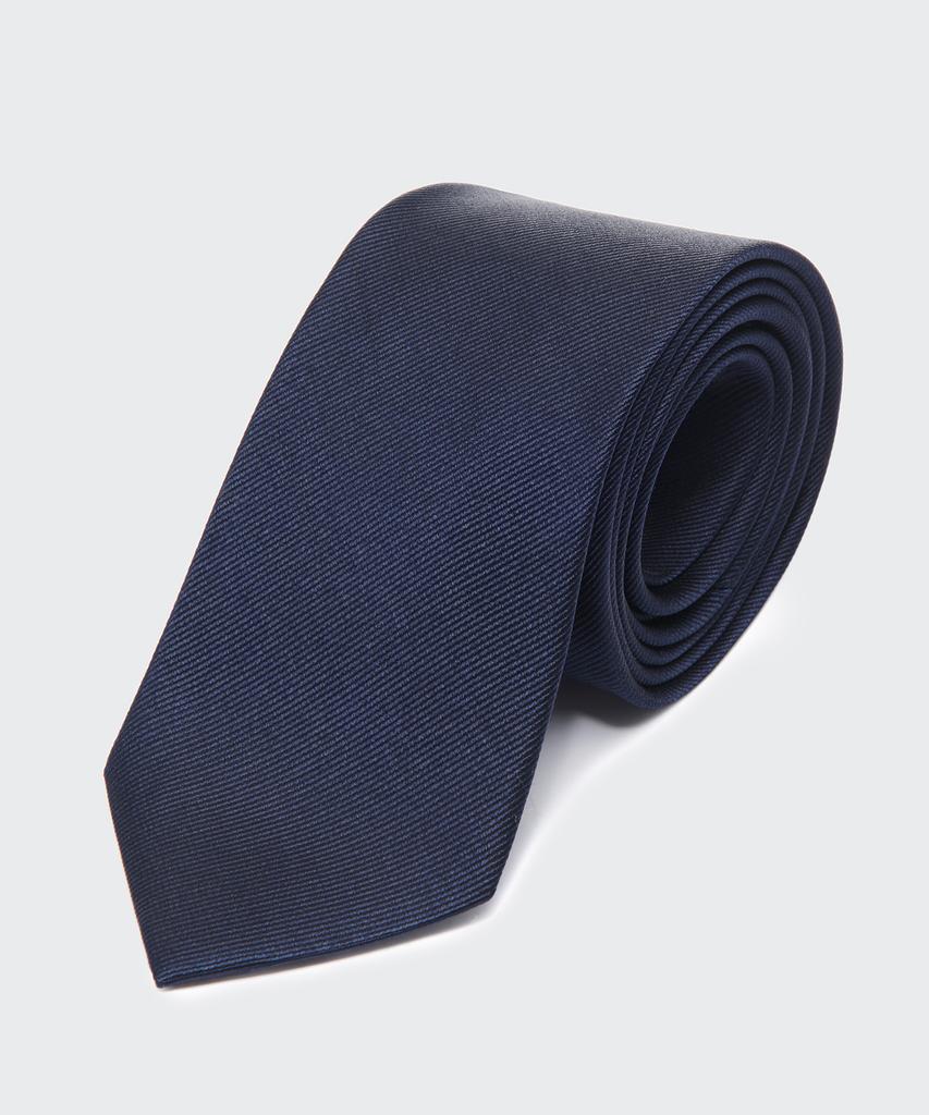 MUSINSA STANDARD Silk Solid Tie [Navy]