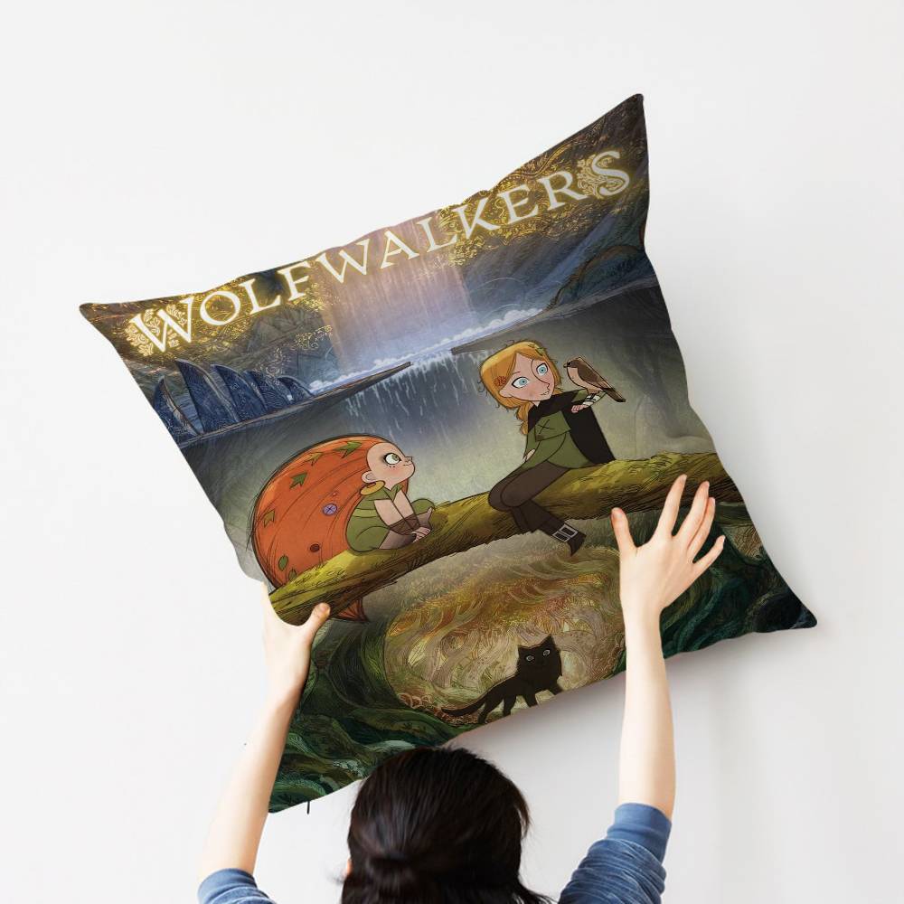 Anime W-Wolfwalker Stitch Lucky Dragon pillow cover sofa cushion cover home room decoration children gift