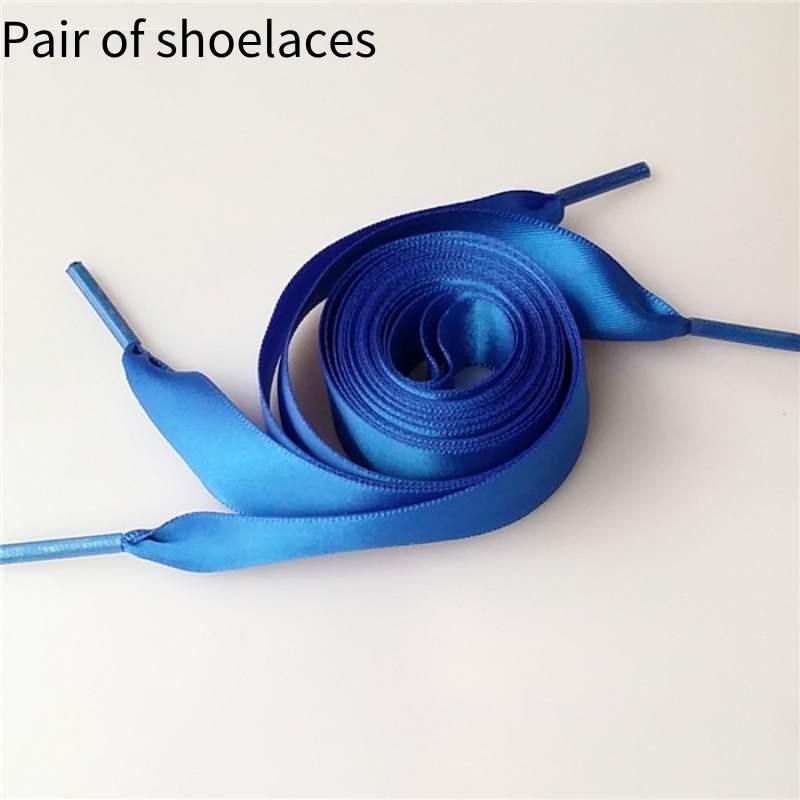 Colorful Polyester Ribbon Shoe Lace For Sneakers Satin Candy Color Flat Lace