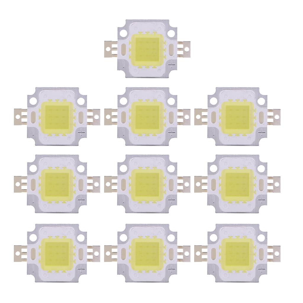 10Pcs 10W LED Warm Cool White SMD Chip COB DC 9‑10V For Lamp Flood Light Bulb Replacement