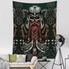Viking Person Head Tapestry Ancient Psychedelic Witchcraft Mysterious Wall Hanging Bohemian Room Dormitory Decor