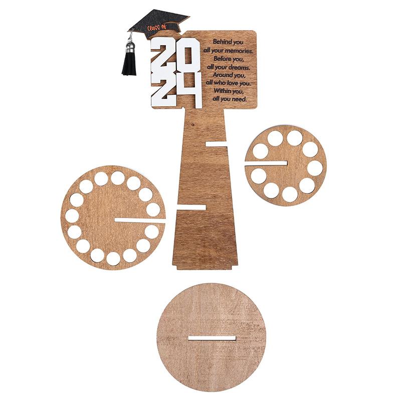 1 шт., простая установка, держатель для денег, поздравительная открытка, подарок на выпускной 2024 года, деревянное украшение