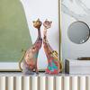 Chic Hotel Miniature Ornaments Exquisite Couple Cat Shape Home Decor