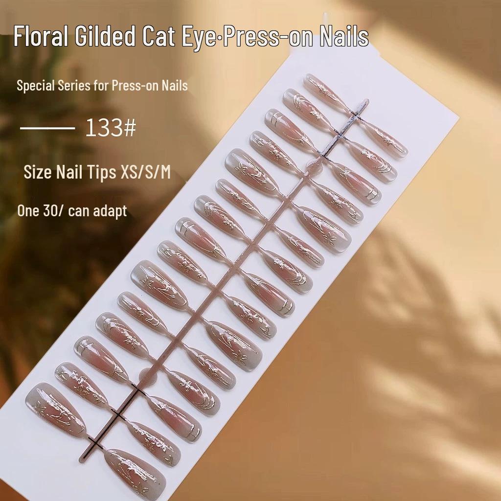 Spring Cat Eye High-End Wearable Nails - Finished Nail Pieces 715-567