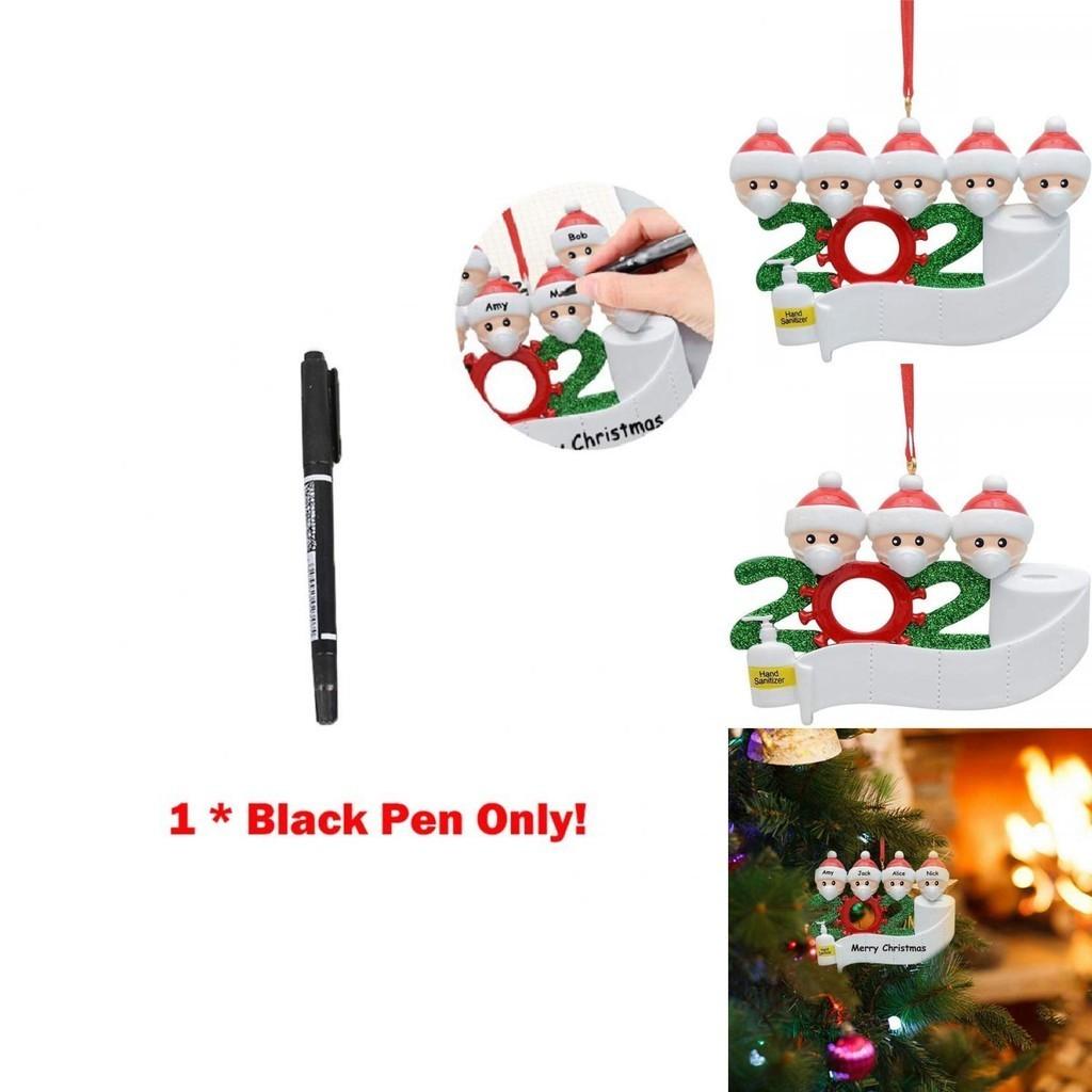 2020 Рождественские елочные подвески с DIY семейным именем, подвески Санта