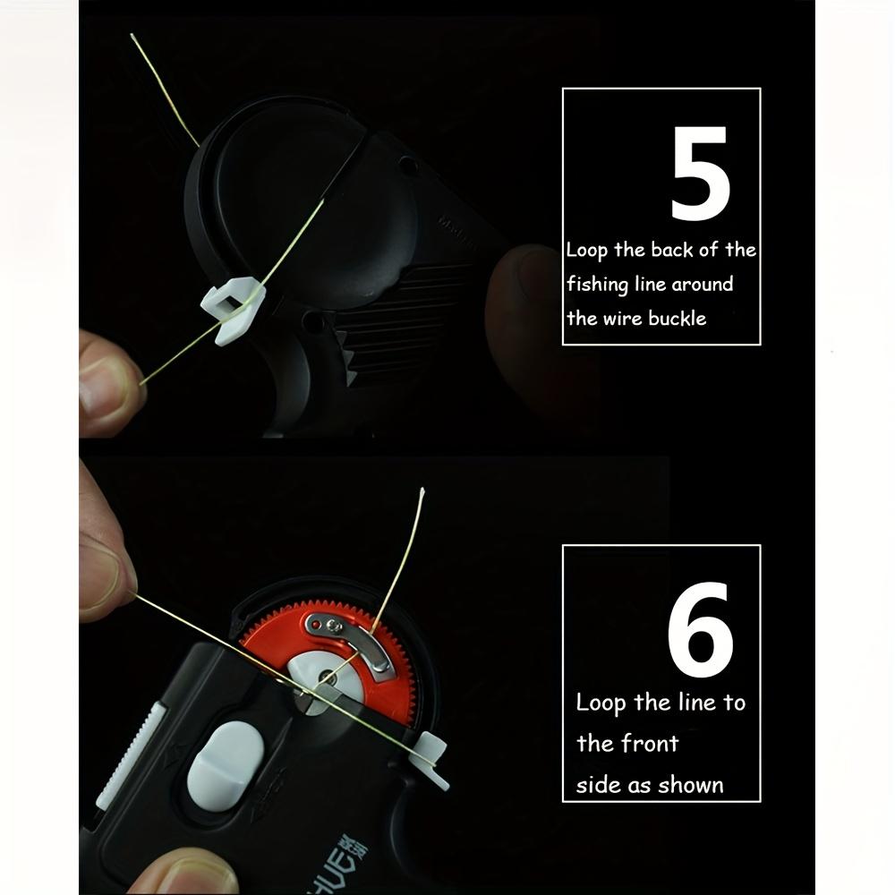 Автоматическая машина для вязки рыболовных крючков, портативный инструмент для вязки лески, универсальная адаптация, красный - идеально подходит для быстрой и удобной организации рыболовной лески