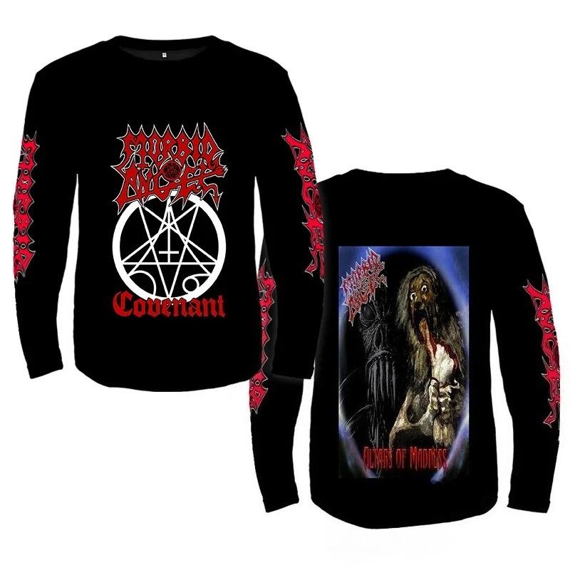 Morbid Angel метал-группа мужская и женская с принтом футболка с длинным рукавом уличный ретро спортивная одежда Харадзюку мужская одежда