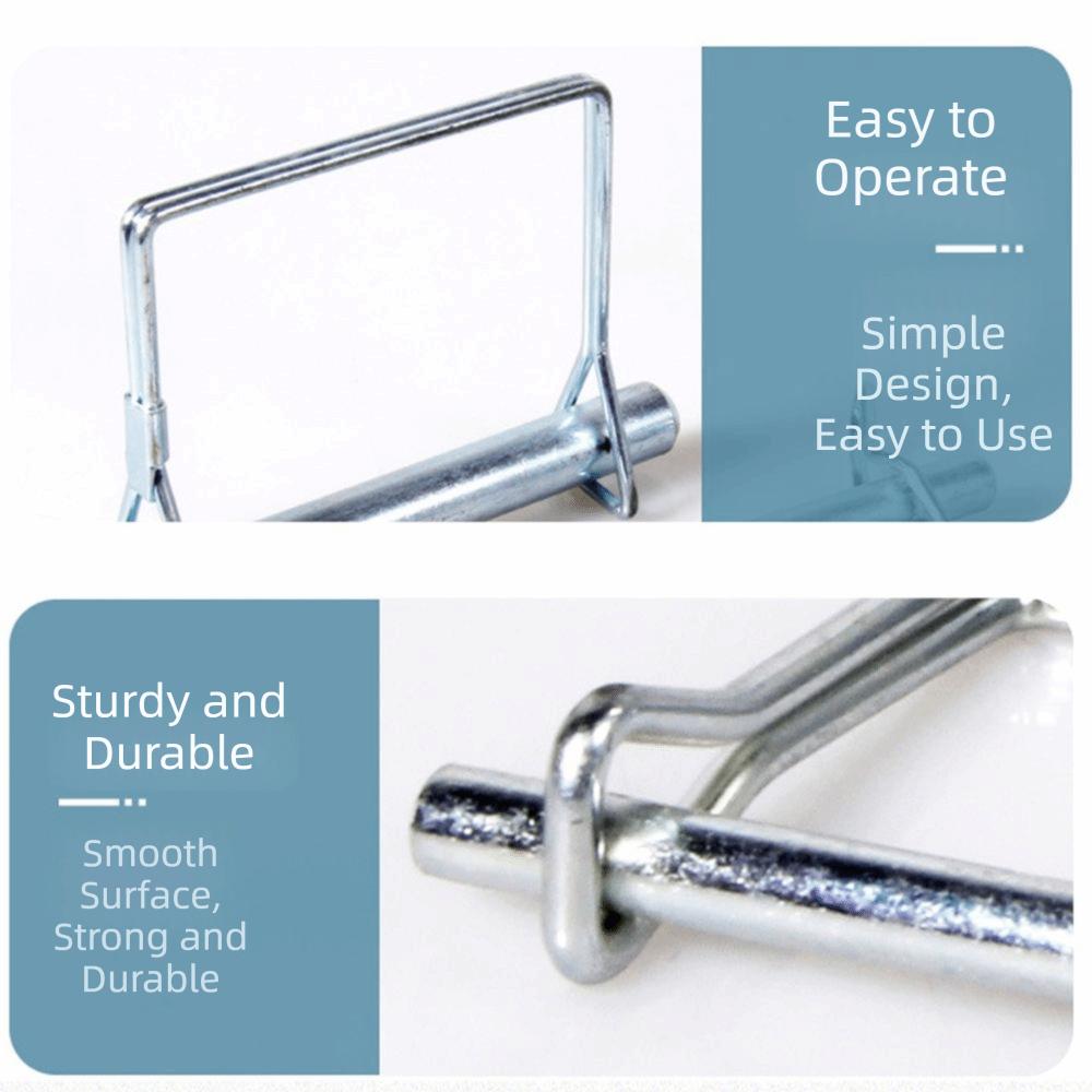10Pcs Pull Ring Square Locking Pin Square Shaft Quick-Release Pin  Auto Car Trailer
