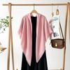 Spring new high-end imitation cotton and linen cm large square scarf monochrome silk scarf shawl women's scarf