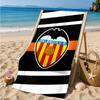 Пляжное полотенце с дизайном герба Valencia CF, Быстросохнущее, Легко в уходе, Подходит как для занятий фитнесом, так и для пляжного отдыха, Спортивный незаменимый аксессуар
