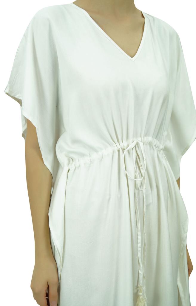 Bimba Женский длинный макси кимоно кафтан вискозный ночной халат с кисточками и завязками