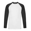 Unisex Adult Contrast Long-Sleeved Baseball T-Shirt