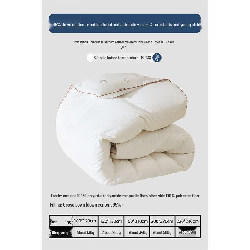 Mercury Home Textiles 95% White Goose Down All-Season Quilt