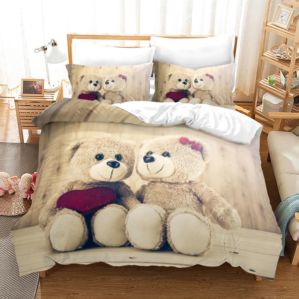 3D Panda Duvet Cover Set King Size Cute Panda Bamboo Bedwear Set Black White Bear Polyester Quilt Cover для мальчика, ребенка, для спальни