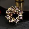 Exquisite Minimalist Zircon Wrapping Brooch Temperament Versatile Luxury Sweater Suit Clothes Decorative Corsage