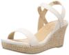 Liberty Doll Ivory Sandals with Soft Memory Foam Cushion and Flexible Wedge Separate Size L Women's Heel, Straps, (24cm)