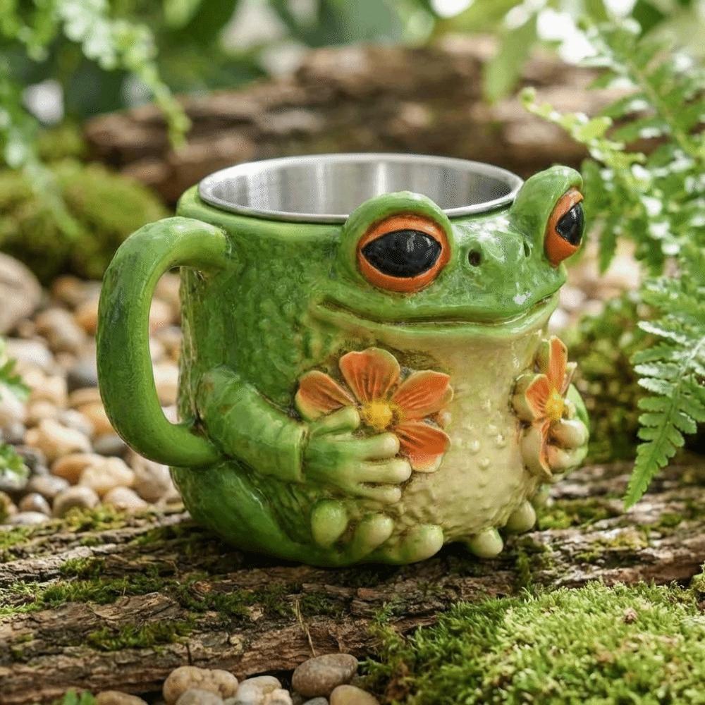Anti Slip Frog-Shaped Coffee Cup Creative Cartoon Water Cup Tea Cup Cute Animal Cup Tableware