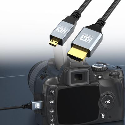 Видеокабель 8K60hz Micro HDMI - HDMI с позолоченными разъемами для расширения линии потоковой передачи видео HD1080p