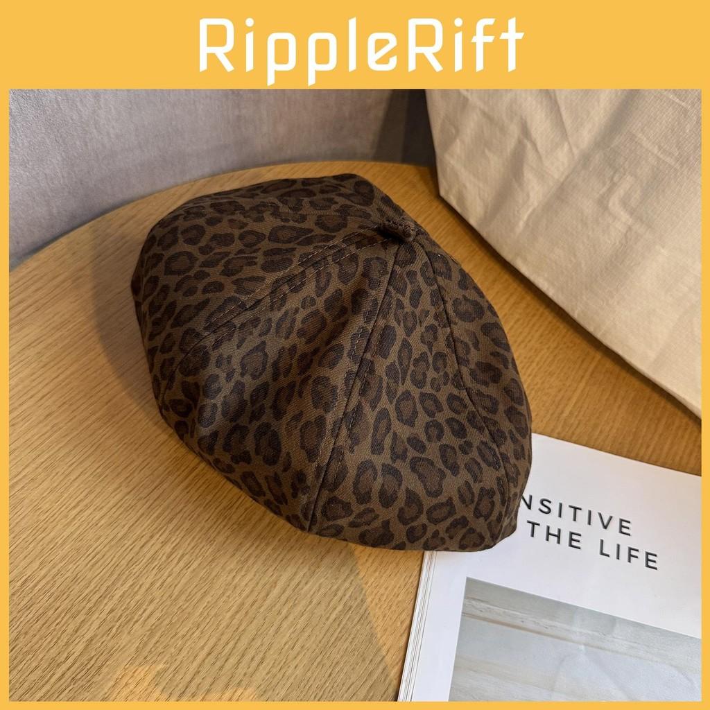 Leopard Retro Fashionable Print Women Casual Beret For Autumn Winter And