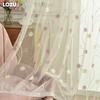 1 шт. LOZUJOJU Занавеска из тюля с цветочной вышивкой в стиле французской деревни, удобный тюль для гостиной, спальни, балкона, оконный декор для дома