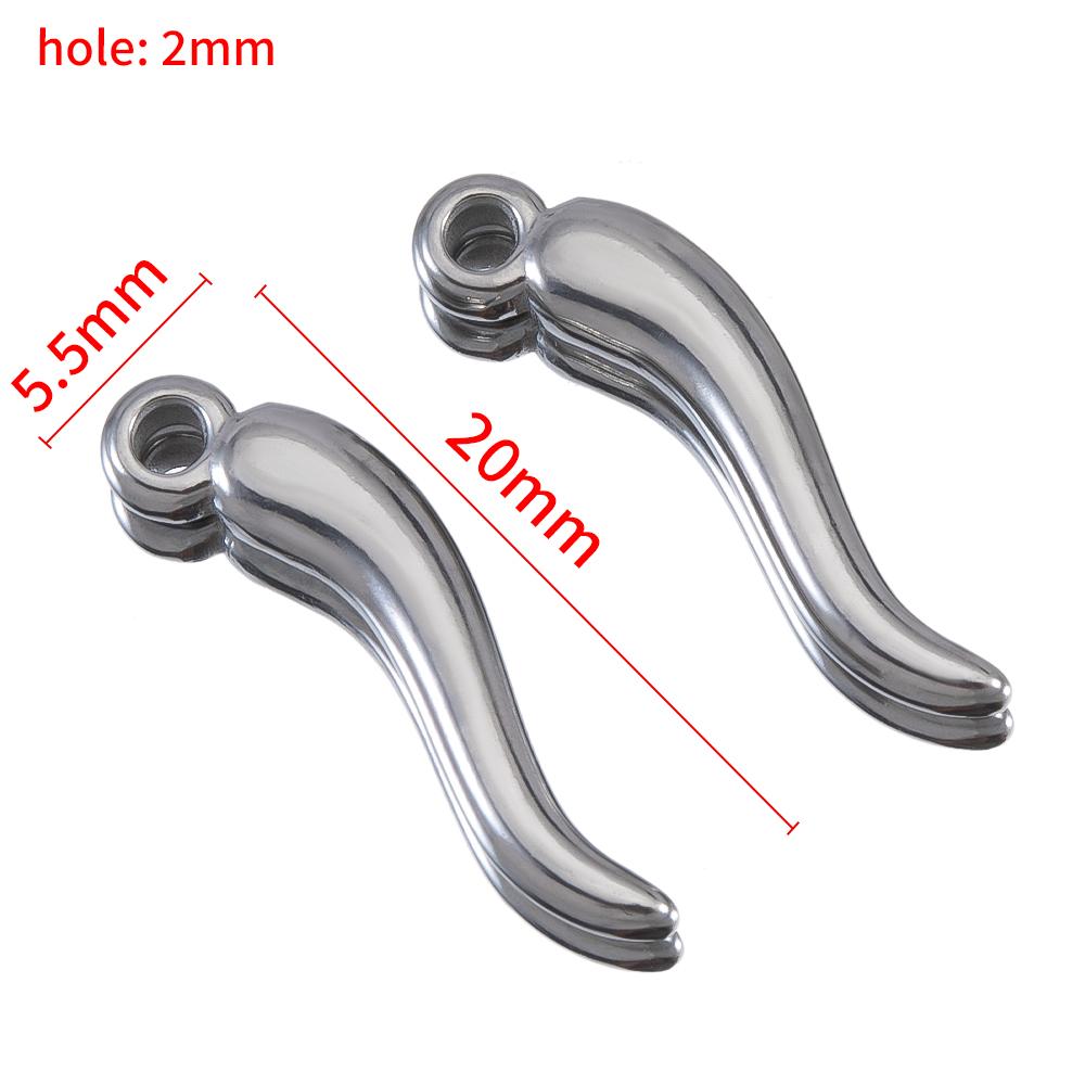 5pcs Stainless Steel Pepper Charms 15mm 20mm Enamel Vegetables Earrings Pendant for Necklaces DIY Jewelry Findings Supplies Bulk