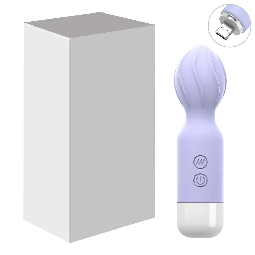 Мини AV вибратор для женщин Волшебная палочка Стимулятор клитора USB Перезаряжаемый Портативный Силиконовый Массажер точки G Игрушки для взрослых 18+