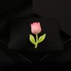 Three-Dimensional Pink Tulip Brooch, High-End Female Japanese And Korean Cute Flower Pin, Niche Design Corsage With Jewelry