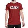Бордовая и белая футболка Coach для взрослых Мужская футболка с трафаретной печатью Унисекс футболка для тренеров