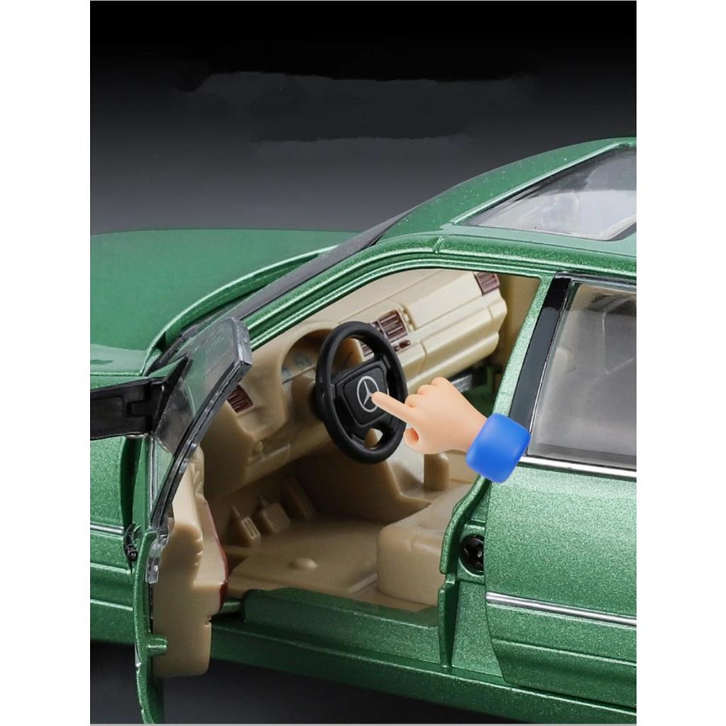 1/24 Benz W140 320SEL Alloy Vintage Car Diecast Metal Classic Car Toy Model Sound Light Pull Back Collectibles Children Birthday Gift