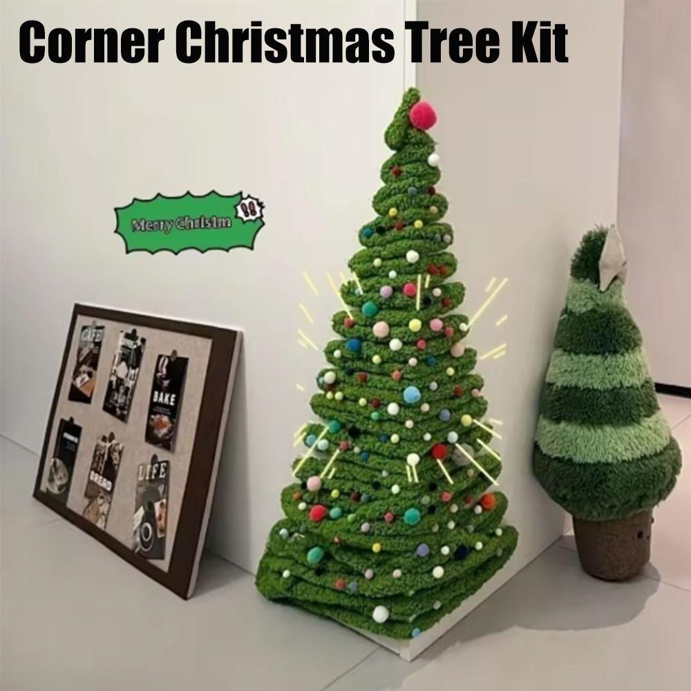 Thick Chenille Stems Wall Christmas Tree Wall-Mounted Home Wall Decoration Holiday
