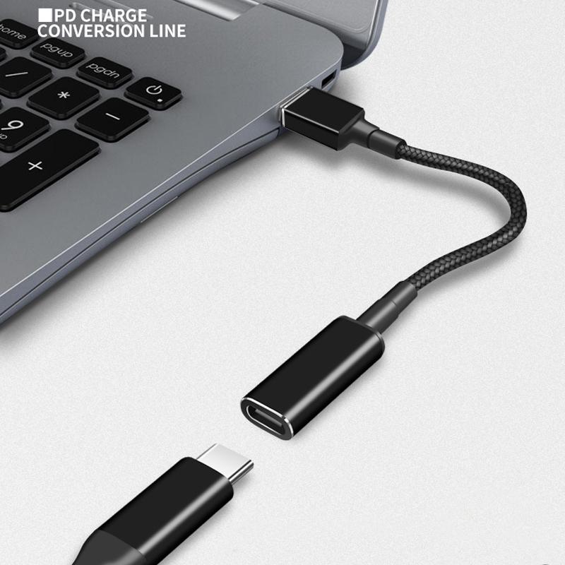 Преобразователь штекера Type C на 4.5x3.0мм Кабель для быстрой зарядки USB C PD 100 Вт для адаптера зарядного устройства ноутбука HP Dell Кабель-переходник