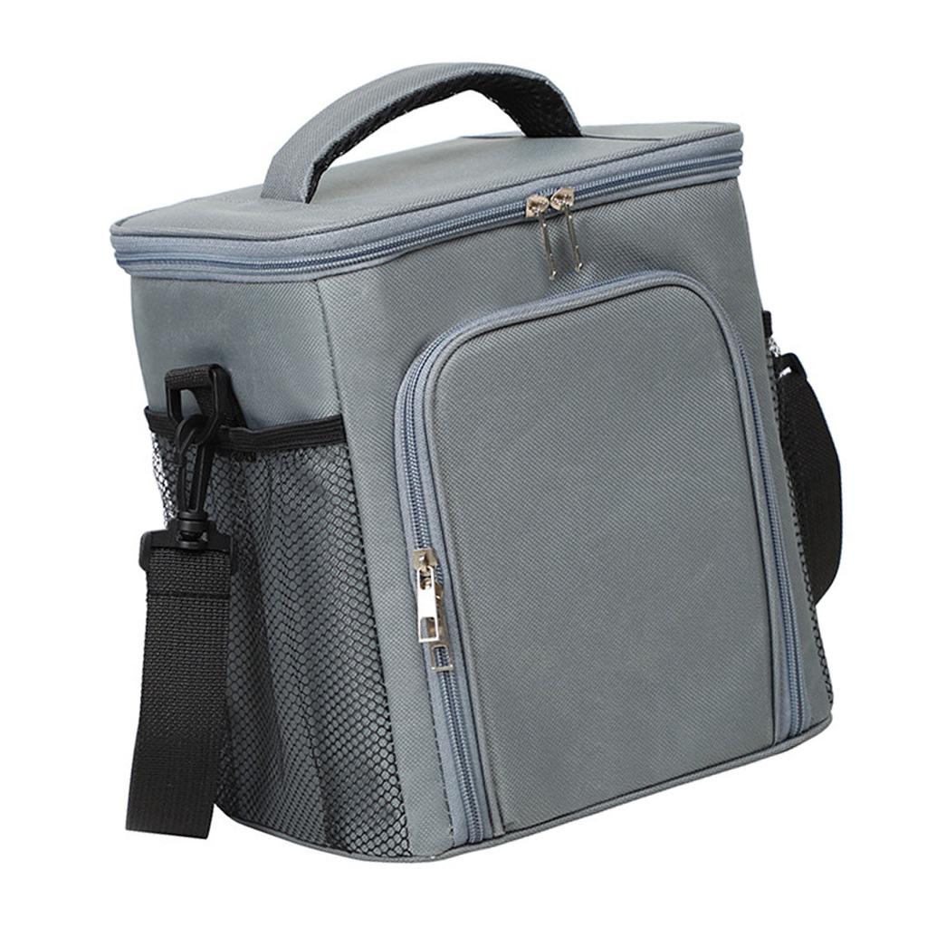 Insulated Bag Large Capacity Oxford Cloth Aluminum Foil Adjustable Shoulder Strap Portable Picnic Me