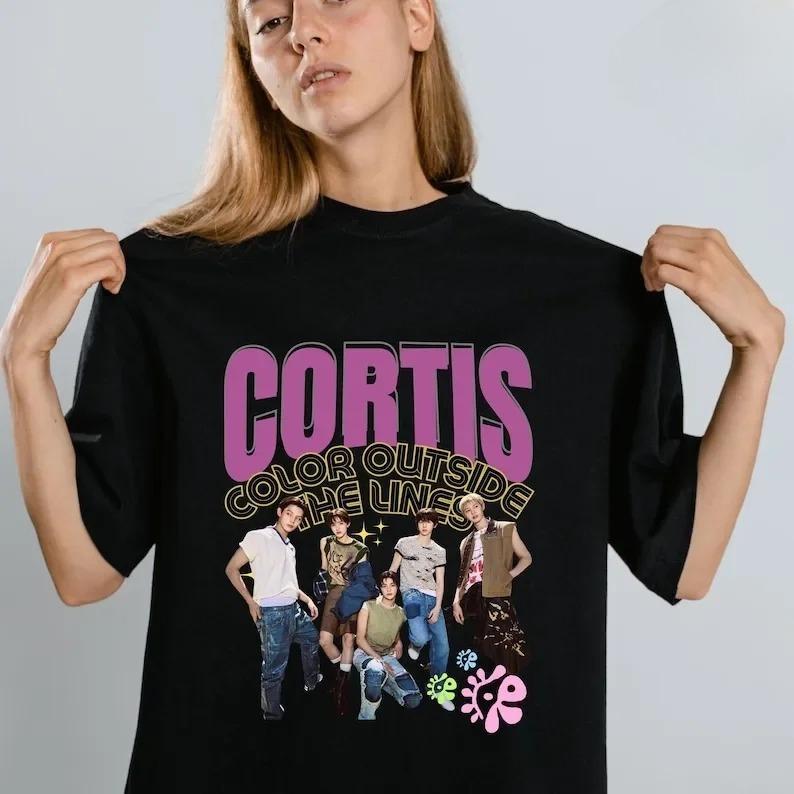 2026 Летняя Мода Модный Футболка Мужчины Женщины Винтажный Топ CORTIS K-pop Футболка для Фанатов Мужская Группа Футболки Мерч Летняя Футболка Музыкальная Футболка K Pop Фанаты Kpop