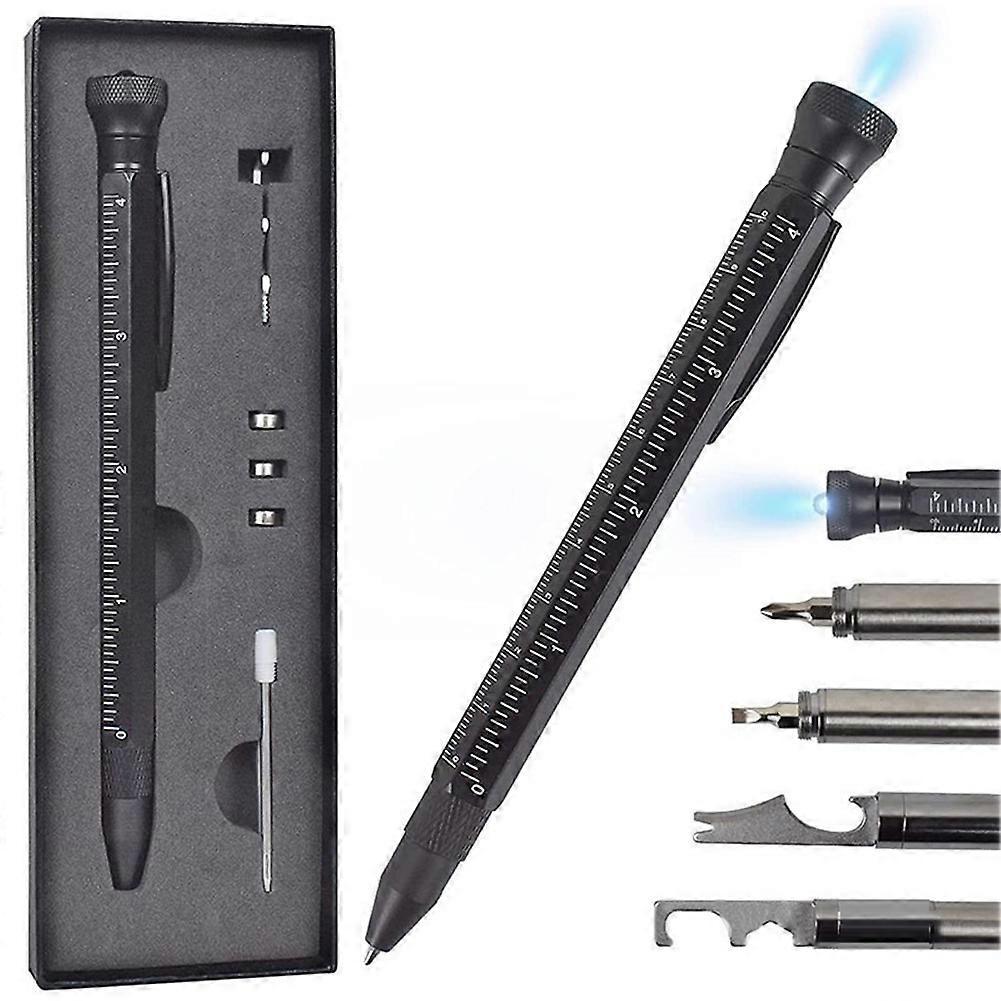 9-in-1 Multitool Tactical Pen, Cool EDC Gear Birthday Gift for Men, Dad, Husband, Boyfriend